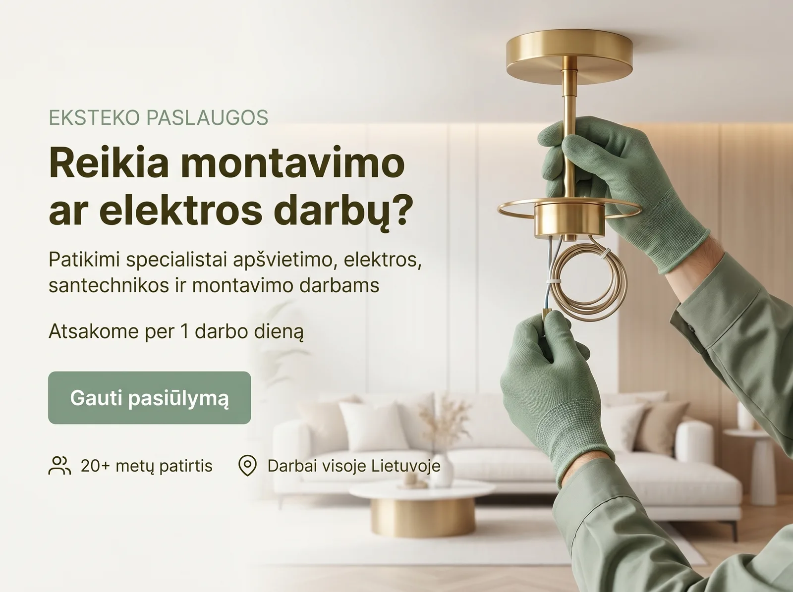 EKSTEKO paslaugos – montavimo ir elektros darbai