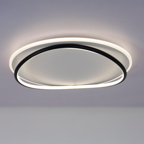 Lubinis šviestuvas Halo juodas / baltas 38W LED