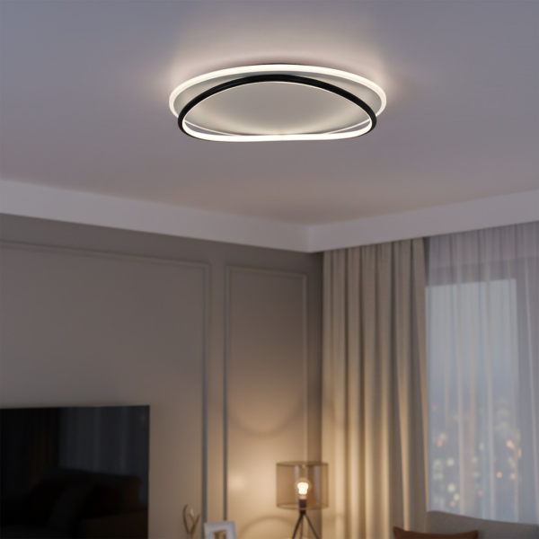 ml1844c Lubinis šviestuvas Halo juodas / baltas 38W LED