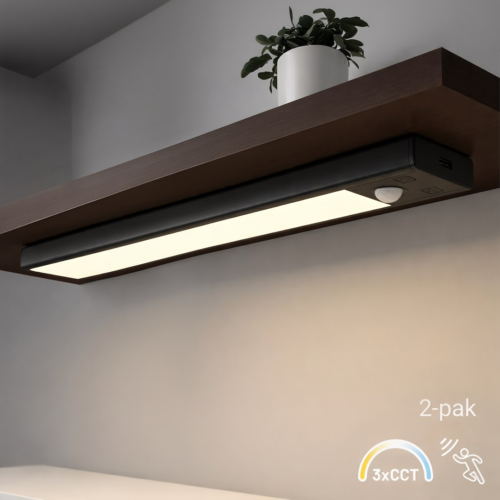 Lempa Po spintele montuojama Viro 3CCT 30cm Juodas 2 vnt. rinkinys