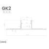 ekg2432e Profilis LED wpuszczany GK2 rinkinys z gaubtasem mlecznym 2m