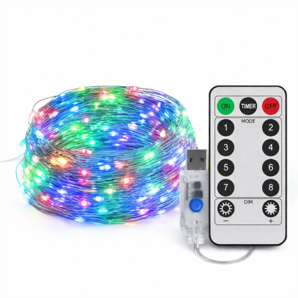 Kurtyna Okienna Girlanda Mery 300 LED USB Kolorowa
