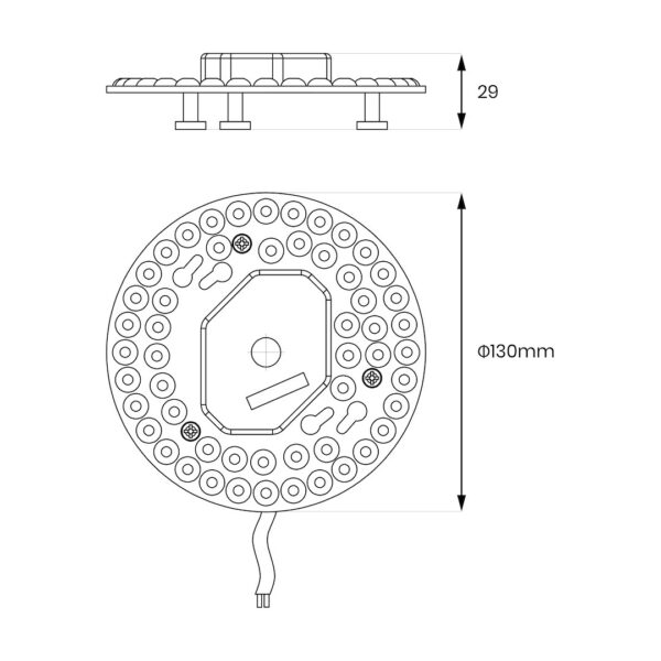 Modulis Led FIX 12W 5CCT Fi130