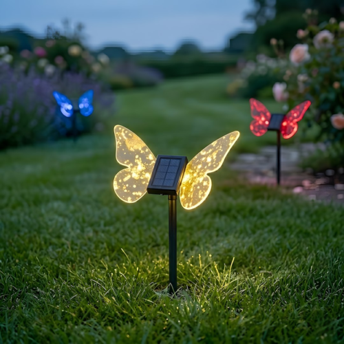 Saulės lempa Butterfly RGB IP44