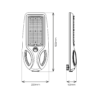 Šviestuvas Saulės Venice 100W 750lm 4000K IP65