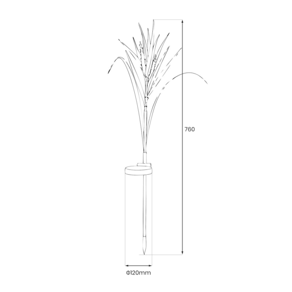 Saulės lempa Wheat 3000K IP44