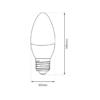 ekza0564b Żarówka LED 7W E27 C37 6000K