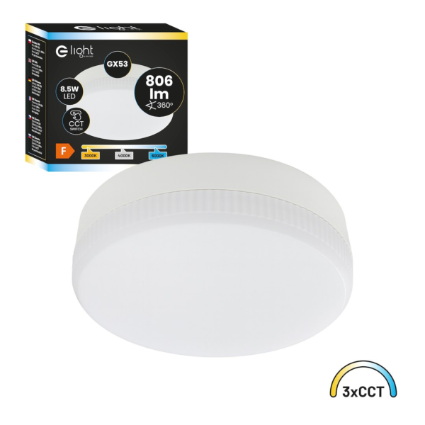ekza2463a Żarówka Led Gx53 8,5W 806lm 3CCT