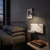 ml0694d Šviestuvas nocna z półką Shelf Led 4W+5W+2W prawa Baltas