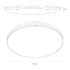Plafonas Hugo 21-32-42W 3CCT IP54 Baltas