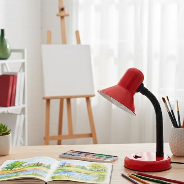 ml2571d Table lamp Mentor Red 1xE27