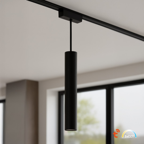 ml2599a Slim Magnetic Track Juodas pendant 6W LED Tuya CCT 48V