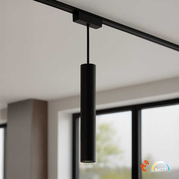 ml2599a Slim Magnetic Track Juodas pendant 6W LED Tuya CCT 48V