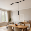 ml2599d Slim Magnetic Track Juodas pendant 6W LED Tuya CCT 48V