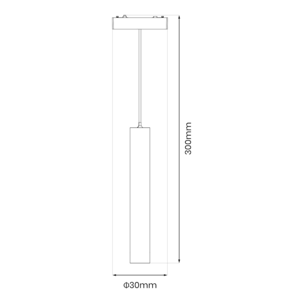 ml2599h Slim Magnetic Track Juodas pendant 6W LED Tuya CCT 48V