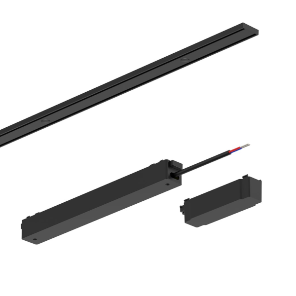 Slim Magnetic Track Juodas maitinimo šaltinis 200W 48V