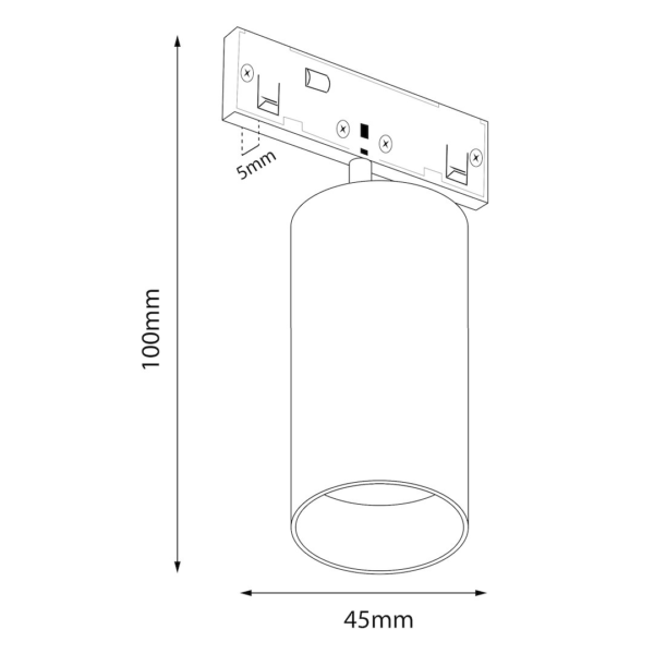ml2614f Magnetic Track 5mm 10W CCT 48V