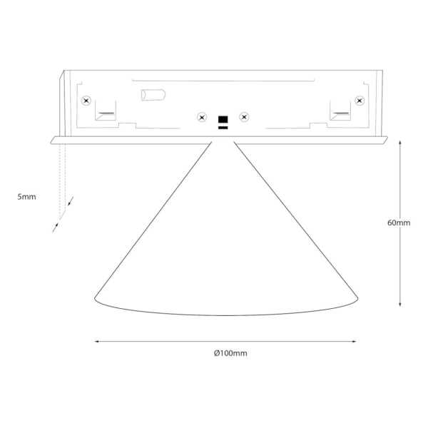 Magnetic Track Cone 5mm 7W CCT 48V