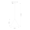 Magnetic Track Pendant Cone 5mm 7W CCT 48V