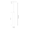 Magnetic Track Pendant Tube 5mm 7W CCT 48V