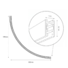 ml2620e Bėgelis 1/4 Okrąg Natynk Magnetic Track 5mm fi 60cm