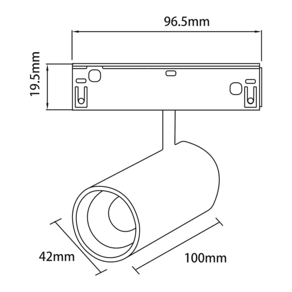 Magnetic Track 10mm 12W CCT 48V