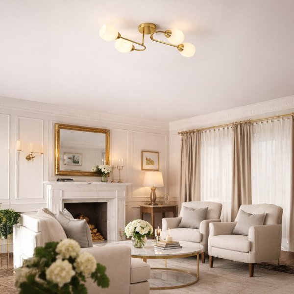 Lubinis šviestuvas KING GOLD 4xE27