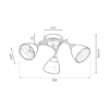ml2758i Ceiling lamp CLARA 3xE27
