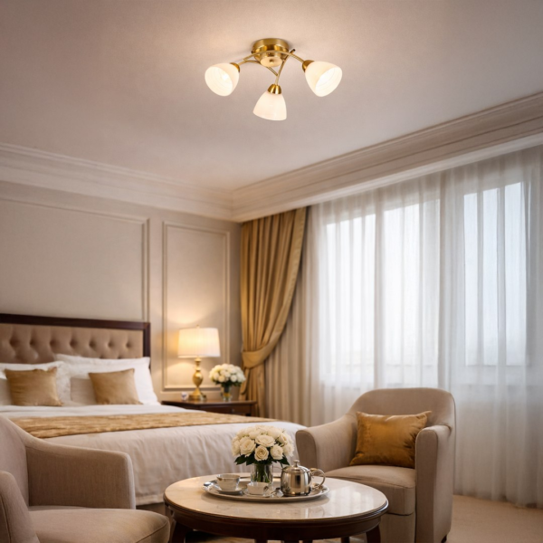 ml2760b Ceiling lamp CLARA GOLD 3xE27
