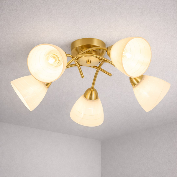 ml2761a Lubinis šviestuvas CLARA GOLD 5xE27