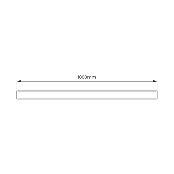 Przesłona Prosta Magnetic Track 20mm L100cm Juodas