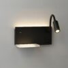 Šviestuvas nocna z półką Shelf Led 4W+5W+2W prawa Juodas
