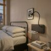 Šviestuvas nocna z półką Shelf Led 4W+5W+2W prawa Juodas