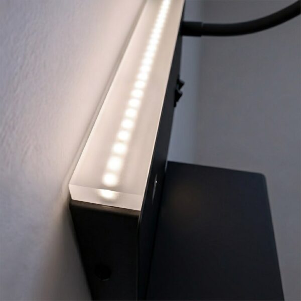 Šviestuvas nocna z półką Shelf Led 4W+5W+2W prawa Juodas