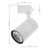 ml3914f Lubinis šviestuvas Track Light 12W LED 3000K Baltas