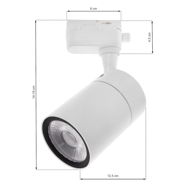 ml3914f Lubinis šviestuvas Track Light 12W LED 3000K Baltas