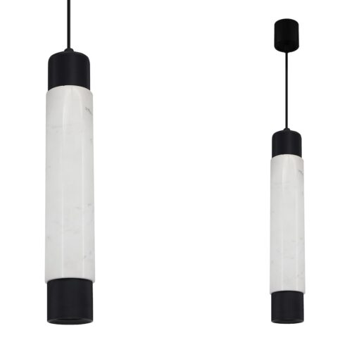 Pakabinamas šviestuvas Marble Baltas / Juodas 1xGU10