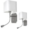Sieninis šviestuvas Napoli 1xE27 + 1W LED Baltas / Chromase