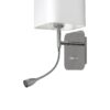 Sieninis šviestuvas Napoli 1xE27 + 1W LED Baltas / Chromase