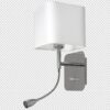 Sieninis šviestuvas Napoli 1xE27 + 1W LED Baltas / Chromase