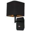 Sieninis šviestuvas NAPOLI BLACK/GOLD 1xE27