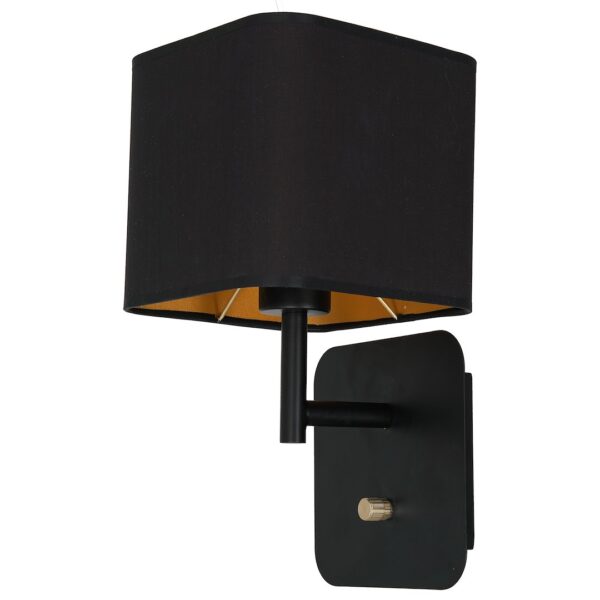 Sieninis šviestuvas NAPOLI BLACK/GOLD 1xE27