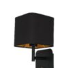 Sieninis šviestuvas NAPOLI BLACK/GOLD 1xE27