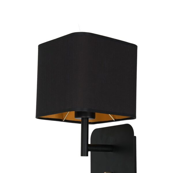 Sieninis šviestuvas NAPOLI BLACK/GOLD 1xE27