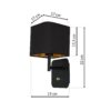 Sieninis šviestuvas NAPOLI BLACK/GOLD 1xE27