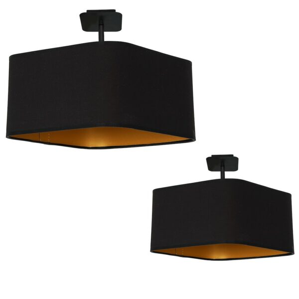 Šviestuvas podsufitowa NAPOLI BLACK/GOLD 1xE27
