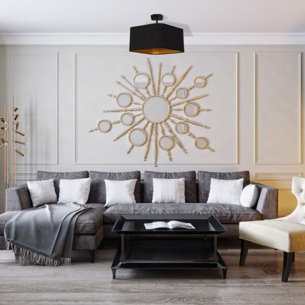 Šviestuvas podsufitowa NAPOLI BLACK/GOLD 1xE27