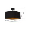 Šviestuvas podsufitowa NAPOLI BLACK/GOLD 1xE27