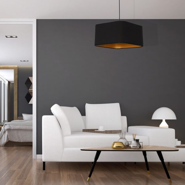 Pakabinamas šviestuvas NAPOLI BLACK/GOLD 1xE27