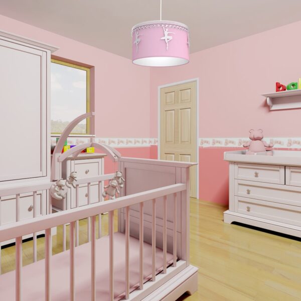 Pakabinamas šviestuvas BALETNICA PINK 1XE27